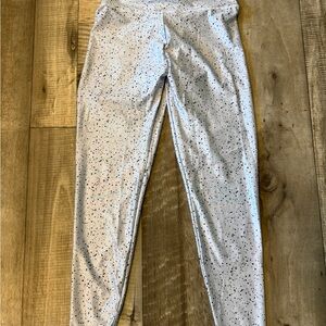 White Leggings with Black Speckles